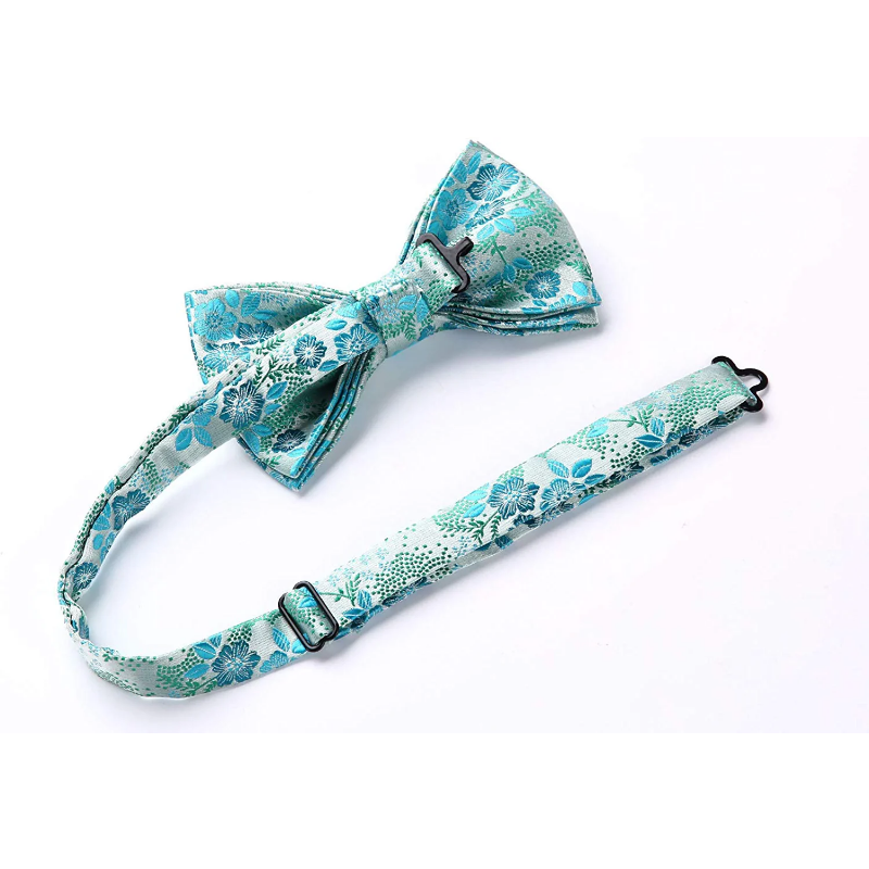 Paisley Pre-Tied Bow Tie & Pocket Square - E-ZAUQA1