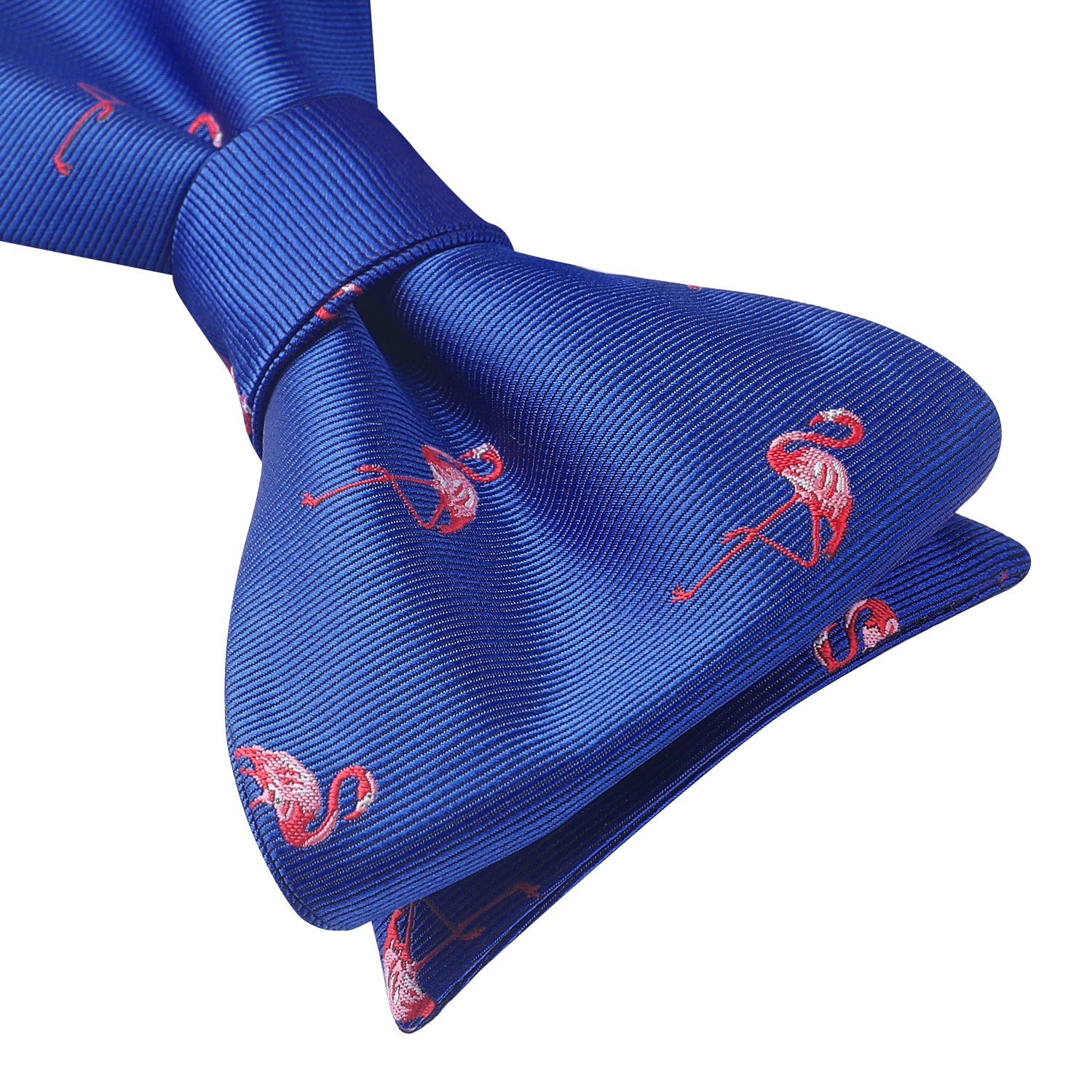 Fun Animal Bow Tie & Pocket Square - FLAMINGO/BLUE/RED