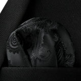 Paisley Tie Handkerchief Set - C5-BLACK