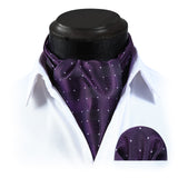 Floral Paisley Ascot Cravat Scarf - PURPLE 2