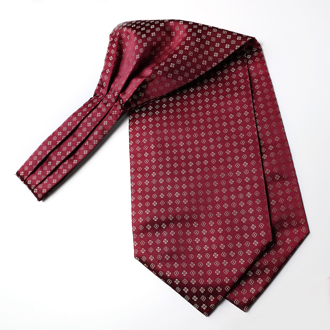 Floral Paisley Ascot Cravat Scarf - 01 NAVY BLUE