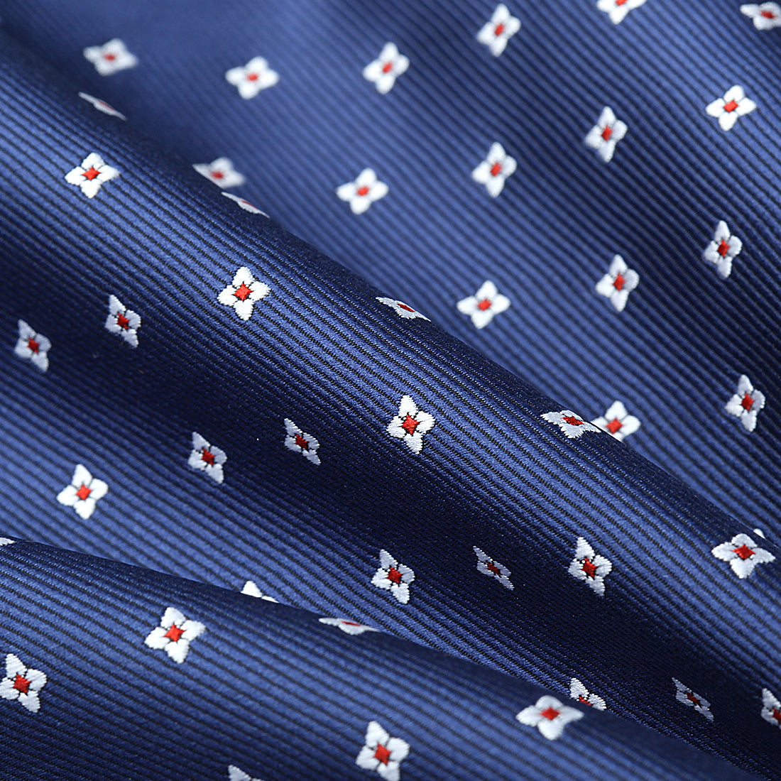 Floral Paisley Ascot Cravat Scarf B Blue Polka Dot01