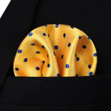 Plaid Suspender Pre Tied Bow Tie Handkerchief C3 Yellow