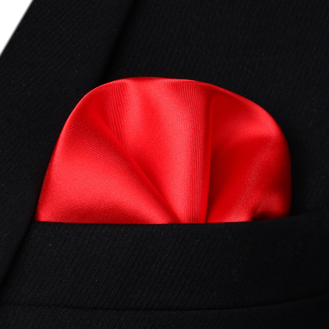 Solid Suspender Pre Tied Bow Tie Handkerchief A9 Red