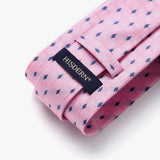 Plaid Tie Handkerchief Set - A-PINK