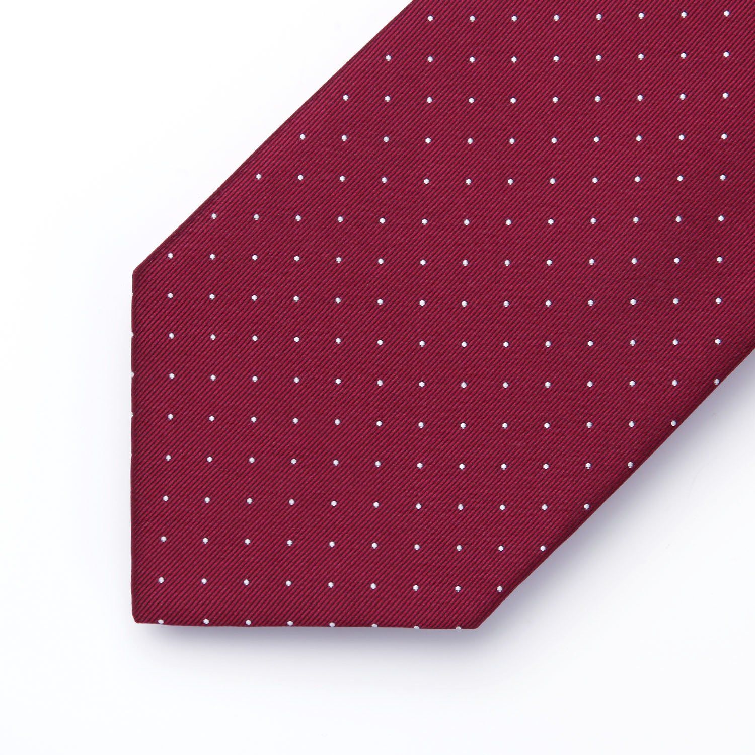 Polka Dot Ties Handkerchief Set - BURGUNDY