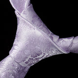 Floral 3.4 Tie Handkerchief Set - C-WISTERIA PURPLE