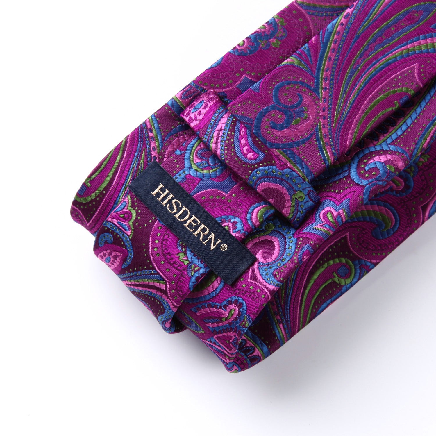Paisley Tie Handkerchief Set - A12-HOT PINK/BLUE