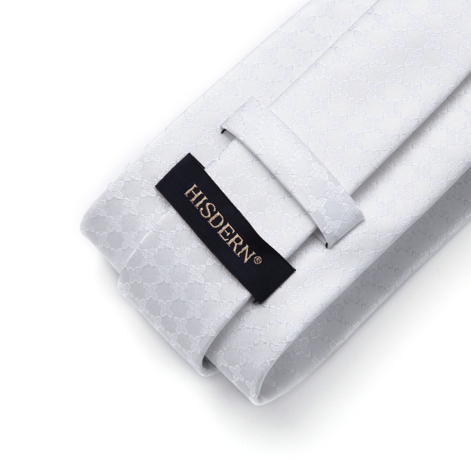 Polka Dot Tie Handkerchief Set - D-WHITE