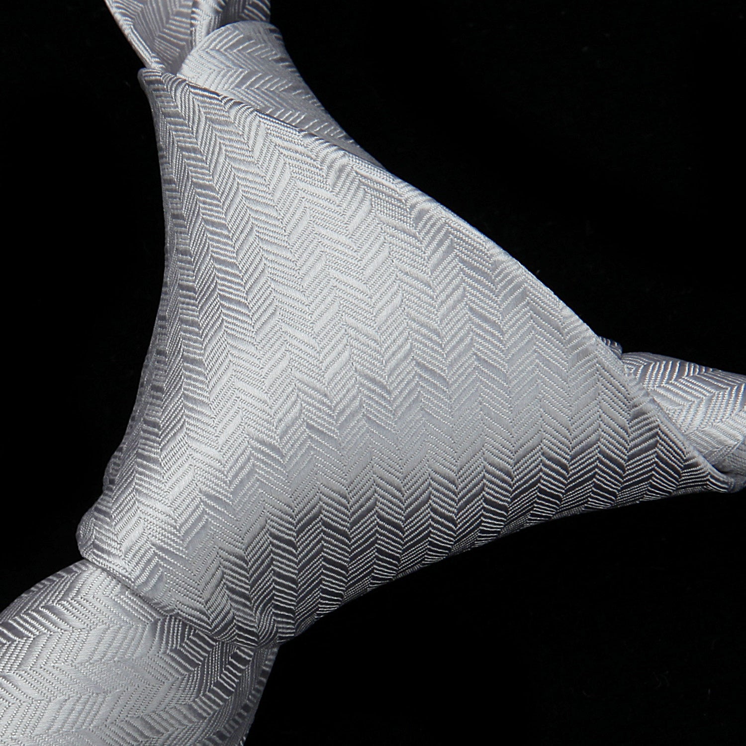 Houndstooth Tie Handkerchief Set - GRAY/WHITE