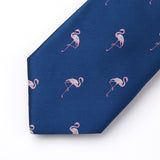 Animal Pattern Tie Handkerchief Set - NAVY BLUE