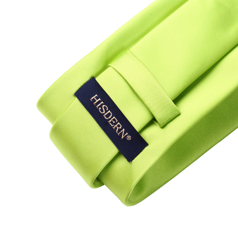 Solid Tie Handkerchief Set - GREEN-2