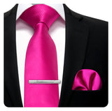 Solid Tie Handkerchief Clip - PINK