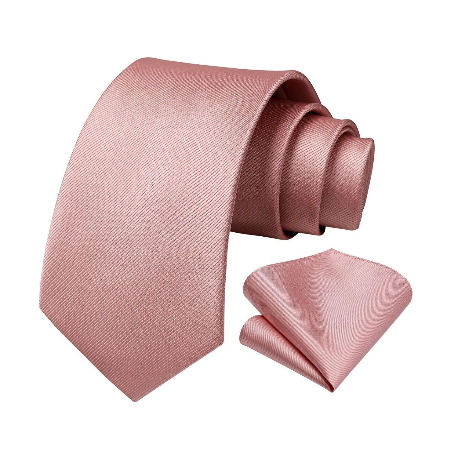 Solid Tie Handkerchief Set - L-BLUSH