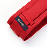 Solid Tie Handkerchief Set - RED