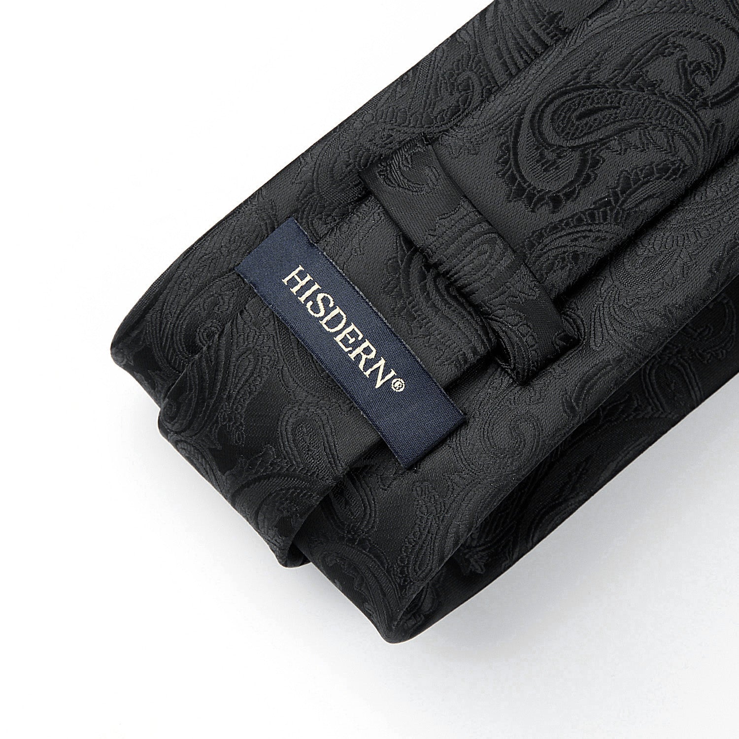 Paisley Tie Handkerchief Set - C5-BLACK