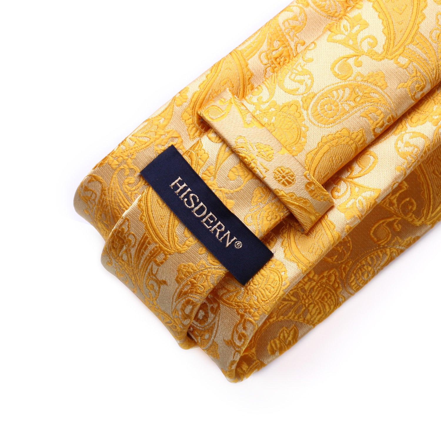 Paisley Tie Handkerchief Set - E6-YELLOW