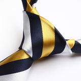 Stripe Tie Handkerchief Set - S-YELLOW 2