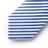 Stripe Tie Handkerchief Set - 10-BLUE/WHITE