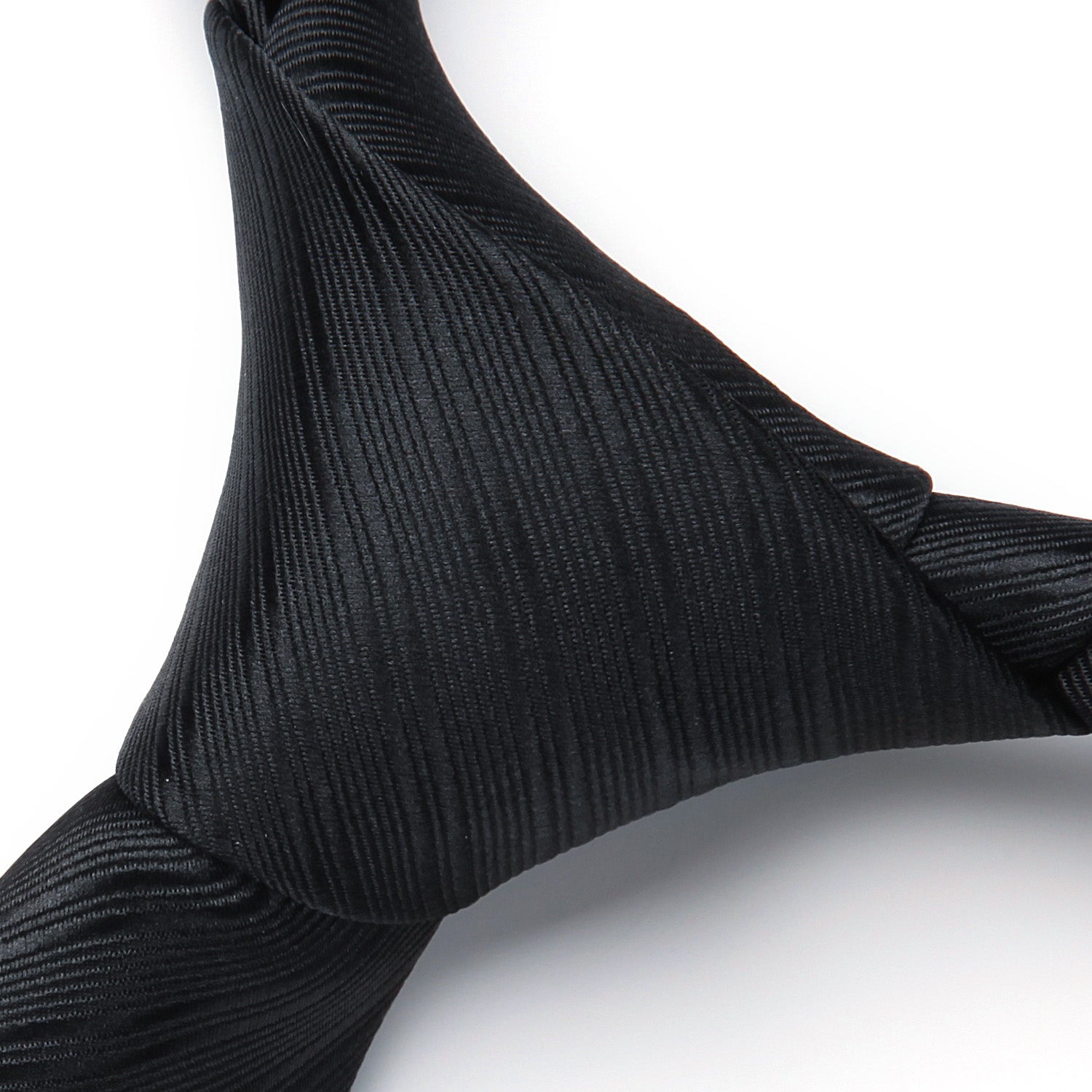 Stripe Tie Handkerchief Set - BLACK