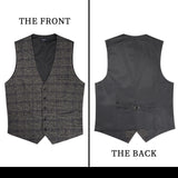 Plaid Slim Vest Grey 1