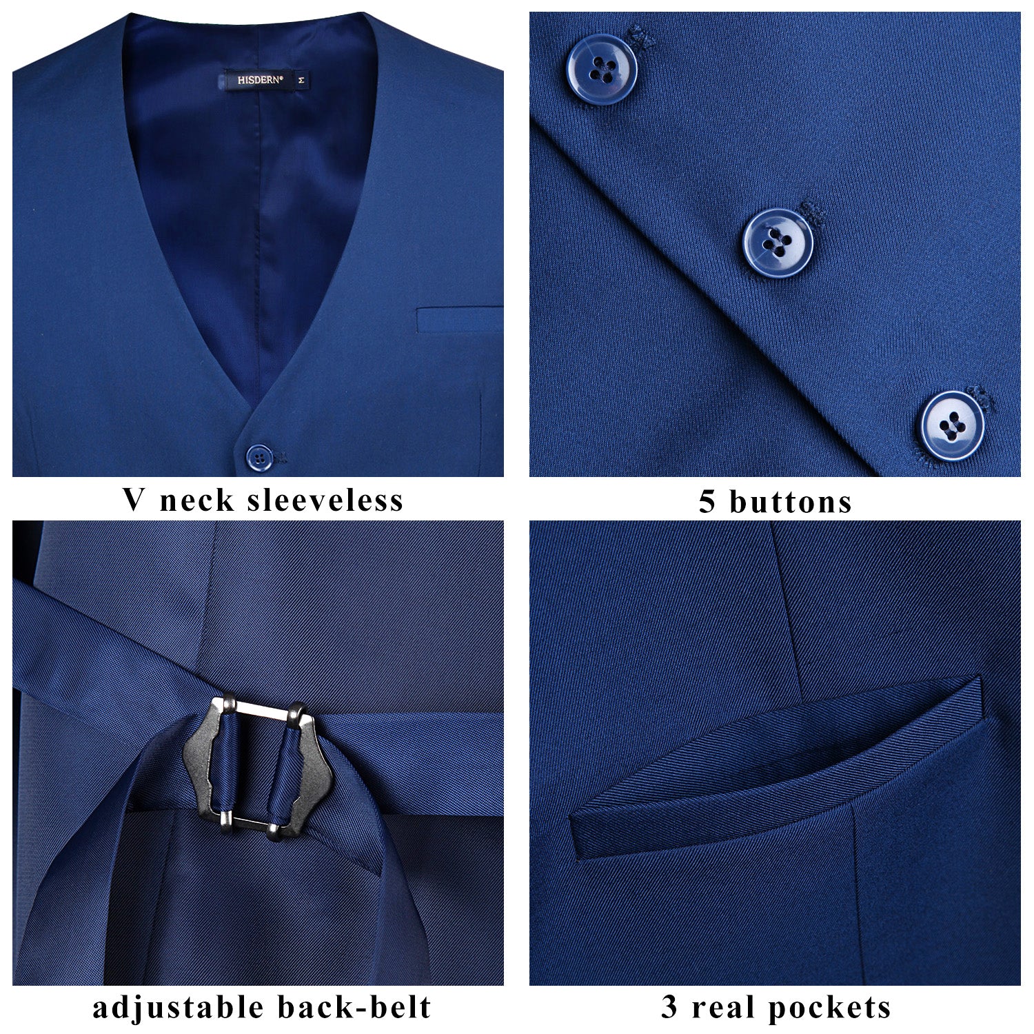 Formal Vest Navy Blue 1