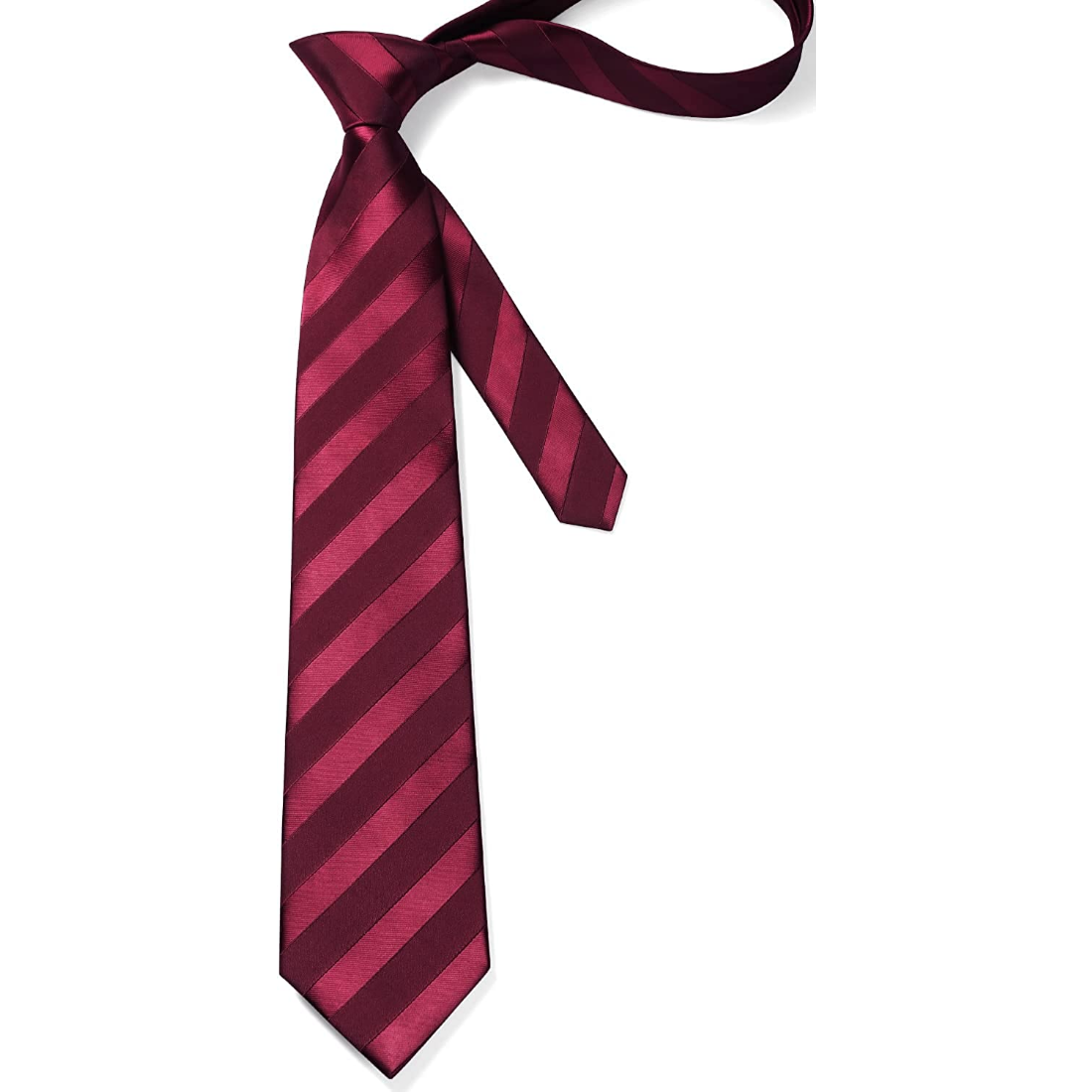 Stripe Tie Handkerchief Set - 05-RED
